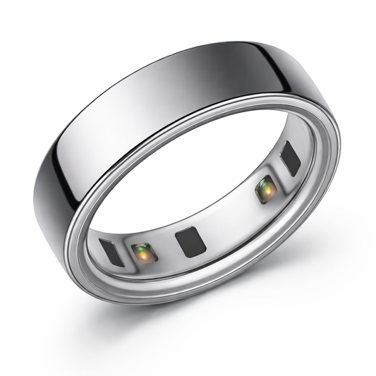 Oura Ring 4 Silver Size 8 | 3D Smart Sensing Health, Sleep & Heart Tracker