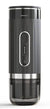 Black and silver electric wine opener on a white background