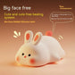Cute rabbit silicone light with text on a warm brown background