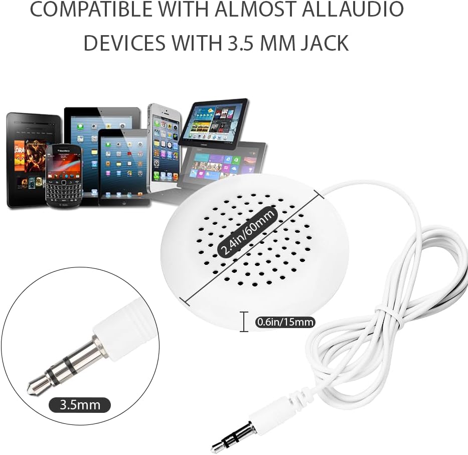 Haosie 5pcs Pillow Speaker Under Pillow Speaker for Sleep 3.5mm Mini Stereo Speaker for MP3 Phone Portable CD