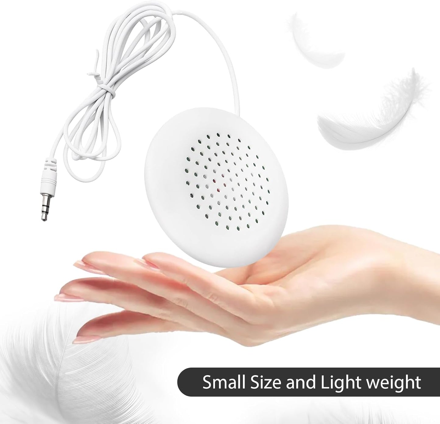 Haosie 5pcs Pillow Speaker Under Pillow Speaker for Sleep 3.5mm Mini Stereo Speaker for MP3 Phone Portable CD